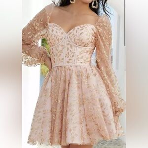 Gold/Champagne Morilee formal dress.